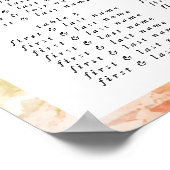 Elegant Roos Romance bruiloft Poster (Hoek)