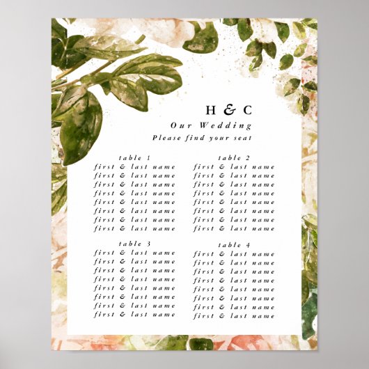 Elegant Roos Romance bruiloft Poster (Voorkant)