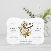 Elegant Roos Romance Waterverf Wedding Kaart (Staand voorkant)