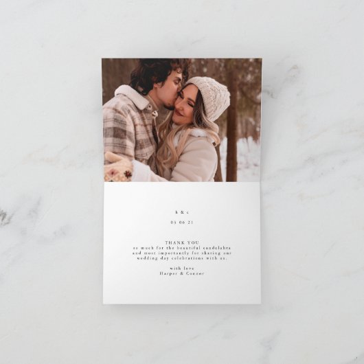 Elegant Roos Romance Weddenschap Hartelijk dank Bedankkaart (Binnen)