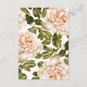 Elegant Roos Romance Wedding bijlage kaart (Achterkant)