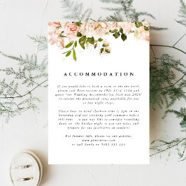 Elegant Roos Romance Wedding bijlage kaart