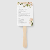 Elegant Roos Romance Wedding Handwaaier (Achterkant)
