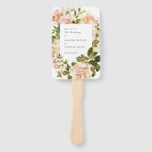 Elegant Roos Romance Wedding Handwaaier (Voorkant)