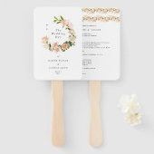 Elegant Roos Romance Wedding Handwaaier (Voorkant en achterkant)