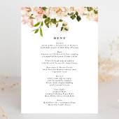 Elegant Roos Romance Wedding Menu