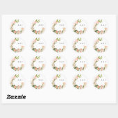 Elegant Roos Romance Wedding Ronde Sticker (Vel)