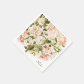 Elegant Roos Romance Wedding Table Napkins Servet (Hoek)
