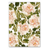 Elegant Roos Romance Wedding Table Nummers Kaart (Achterkant)