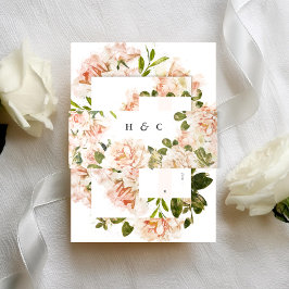 Elegant Roos Romance Wedding Uitnodigingen Wikkel