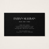 Elegant roos roze afspeelkaart visitekaartje (Achterkant)