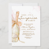 Elegant Roos Roze Champagne Verjaardag thema Kaart (Voorkant)