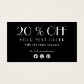 elegant roos roze dank je creditcard visitekaartje (Achterkant)