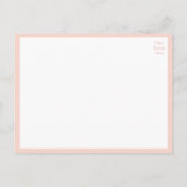 Elegant Roos Roze Floral bespaart de datum van de Aankondigingskaart (Achterkant)