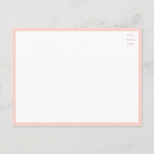 Elegant Roos Roze Floral bespaart de datum van de Aankondigingskaart (Achterkant)