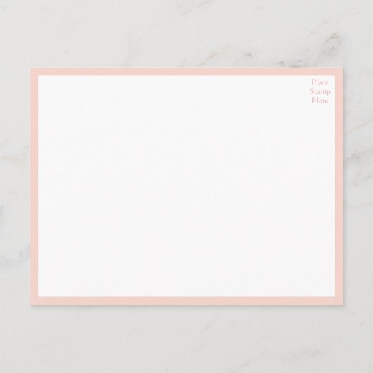 Elegant Roos Roze Floral trouwt alleen maar Aankondigingskaart (Achterkant)