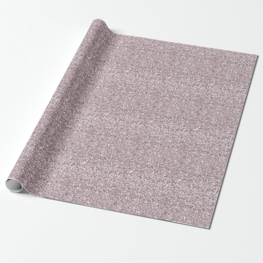Elegant Roos Roze Glamour Glitter Cadeaupapier (Uitgerold)
