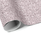 Elegant Roos Roze Glamour Glitter Cadeaupapier (Rol Hoek)