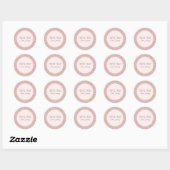 Elegant Roos Roze Glitter Hebreeuws Shana Tova Ronde Sticker (Vel)