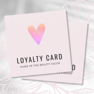 Elegant Roos Roze Heart Beauty Salon Loyalty Kaart