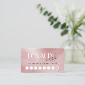 elegant roos roze loyaliteitskaart visitekaartje (Staand voorkant)