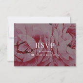 Elegant Roos Roze Romantische bruiloft RSVP Kaart (Achterkant)