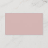 Elegant Roos Roze Square Monogram Logo Visitekaartje (Achterkant)