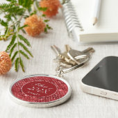 Elegant Roos Roze Star Shimmer Afstuderen Sleutelh Sleutelhanger (Zijkant)