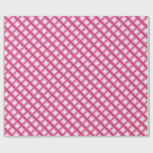 Elegant Roos Roze Wit Sterren Patroon Leuk cadeau Cadeaupapier (Vlak)