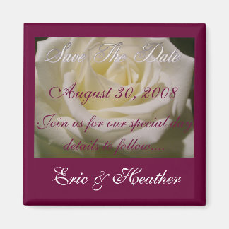 Elegant Roos "Save the Date" Magneet