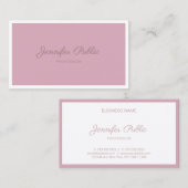 Elegant  Roos Sjabloon Kleur handschrift Visitekaartje (Voorkant / Achterkant)