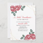 Elegant Roos Sweetheart Valentijn Baby shower Kaart (Voorkant)