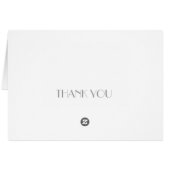 Elegant Roos Swirls Ribbon Damask Dank u kaart (Achterkant Horizontaal)