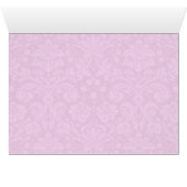 Elegant Roos Swirls Ribbon Damask Dank u kaart (Binenzijde Horizontaal (Onderkant))