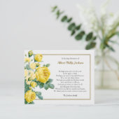 Elegant Roos Sympathie Uitvaart Dank u kaart (Staand voorkant)