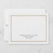 Elegant Roos Sympathie Uitvaart Dank u kaart (Achterkant)