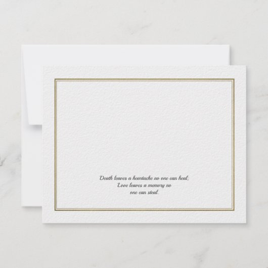 Elegant Roos Sympathie Uitvaart Dank u kaart (Achterkant)