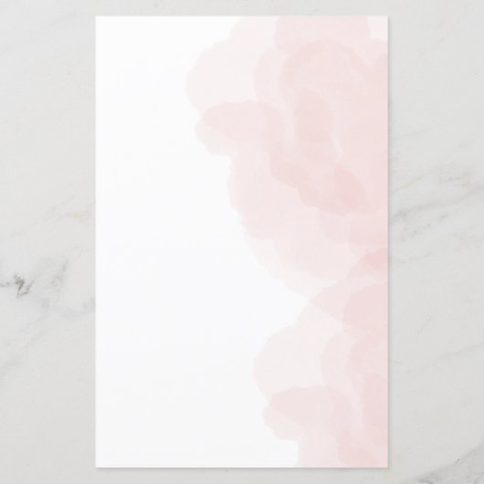 Elegant Roos-thema bruiloft menu (Achterkant)