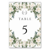 Elegant Roos Tuin Bruiloft Kaart (Voorkant)