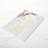 Elegant Roos tuin - meisjesbevestiging - goud Folie Uitnodiging (Gedraaid)