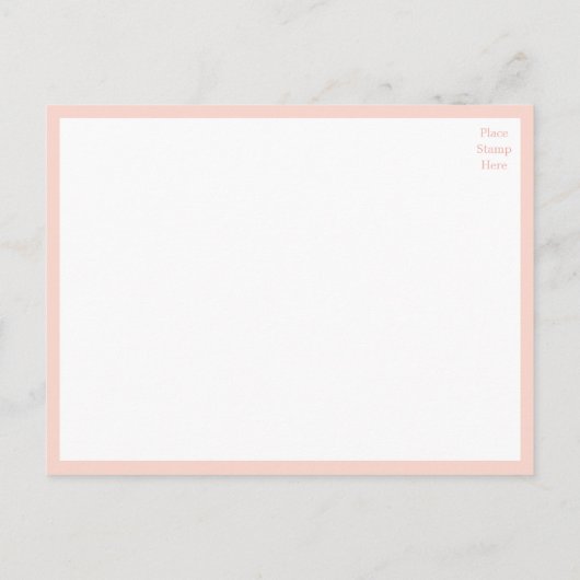 Elegant Roos Tuinroze Vrijgezellenfeest Uitnodiging Briefkaart (Achterkant)