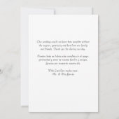 Elegant Roos tweetalige flat dank u kaart (Achterkant)