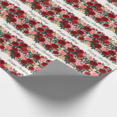 Elegant Roos Verjaardag Inpakpapier – Rood & Roze (Hoek)