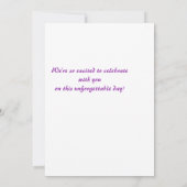 Elegant Roos verjaardagsuitnodiging Kaart (Achterkant)