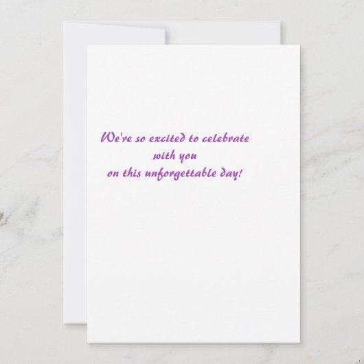 Elegant Roos verjaardagsuitnodiging Kaart (Achterkant)