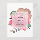 Elegant roos Verlovingsfeest Uitnodiging (Voorkant)