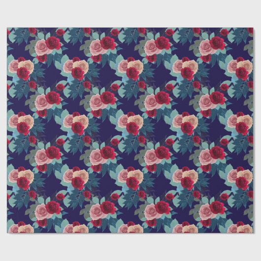 Elegant Roos — Verpakkingspapier Cadeaupapier (Vlak)