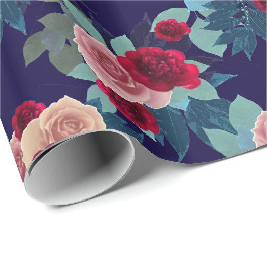 Elegant Roos — Verpakkingspapier Cadeaupapier (Rol Hoek)