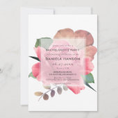 Elegant  roos vrijgezellenfeest kaart (Voorkant)