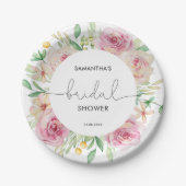 Elegant roos vrijgezellenfeest papieren bordje (Voorkant)